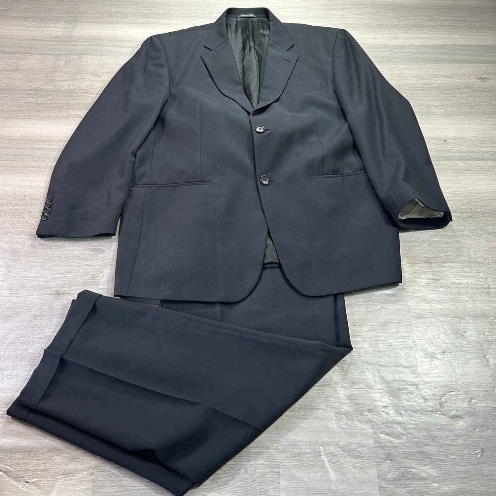 ISSIMO Suit Mens 44 Jacket 34x30 Pants Blue Classic Fit 2 Piece Made In Italy